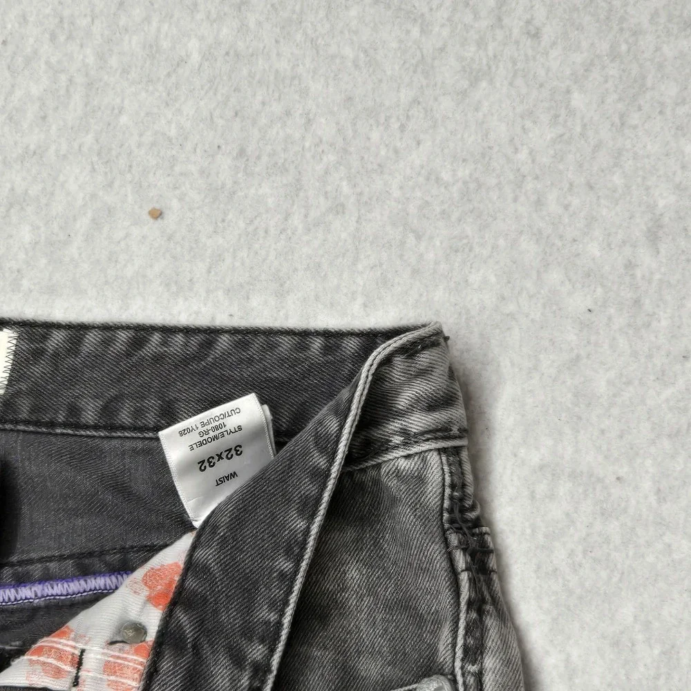 Laguna Beach Jeans Co Men Jeans 32X32 Gray Denim Y2K Embroidered Skull 30